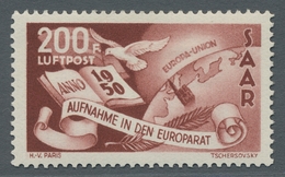 Saarland (1947/56): 1950, "200 Fr. Europarat Mit Plattenfehler I", Ungebrauchter Wert In Tadelloser - Sonstige & Ohne Zuordnung