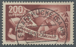 Saarland (1947/56): 1950, "200 Fr. Europarat Mit PLF II", Sauber SAARBRÜCKEN (SAAR) A 18.11.50 Geste - Sonstige & Ohne Zuordnung
