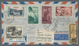 Saarland (1947/56): 1950, Europarat 200 Franc Auf Luftpostumschlag Mit Vier Nachsendungen Aus Italie - Sonstige & Ohne Zuordnung