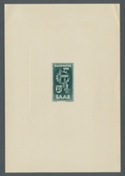 Saarland (1947/56): 1951, "Saarmesse" Als Vorlagekarton Auf Ungummiertem Kartonpapier, Zwei Geringe - Otros & Sin Clasificación