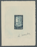 Saarland (1947/56): 1951, "Garten Und Blumen" Als "Epreuve De Artists" Auf Ungummiertem Kartonpapier - Autres & Non Classés