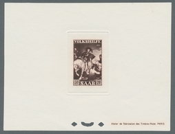 Saarland (1947/56): 1951, "Volkshilfe" Als Ministerblocks Auf Ungummiertem Kartonpapier, Sehr Gute E - Sonstige & Ohne Zuordnung