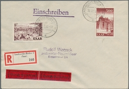 Saarland (1947/56): 1953, Mettlach Und Luwigskirche Auf VORERSTTAGSBRIEF Als Ortseinschreiben Per Ei - Sonstige & Ohne Zuordnung