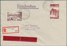 Saarland (1947/56): 1953, Mettlach Und Luwigskirche Auf VORERSTTAGSBRIEF Als Ortseinschreiben Per Ei - Autres & Non Classés