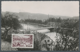 Saarland (1947/56): 1952, "6 Fr. Saar V" Bildseitig Auf Bild- Und Motivgleicher AK Als Maximumkarte - Sonstige & Ohne Zuordnung