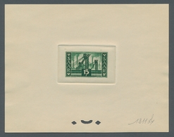 Saarland (1947/56): 1952, "12 Fr. Saar V In Anderer Farbe Dunkelsmaragdgrün" Als Seltener "Epreuve D - Autres & Non Classés