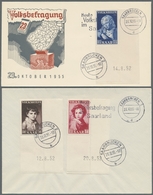 Saarland (1947/56): 1953-54, "Volkshilfe Gemälde III-IV Je Mit Druckdatum", Sauber Gestempelter Satz - Sonstige & Ohne Zuordnung