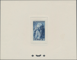 Saarland (1947/56): 1955, 5+3 Fr Bis 15+7 Fr Volkshilfesatz - 3 Farbvorlagen Auf Kartonpapier Aus De - Andere & Zonder Classificatie