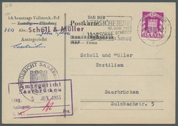 Saarland (1947/56) - Dienstmarken: 1949, "Wappen", Neun Frankaierte Belege Ausschließlich Portoricht - Other & Unclassified