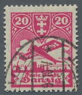 Danzig: 1924, Flugpostausgabe 20 Pfennig Mit Plattenfehler "Strich Neben Linkem Turm", Sauber Gestem - Altri & Non Classificati