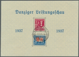 Danzig: 1937, "DAPOSTA- Und Leistungsschau-Blocks", Sauber Gestempelt Auf R- Bzw. Flugbrief Sowie Mi - Other & Unclassified
