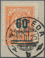 Memel: 1923, 60 C. Grünaufdruck, Aufdrucktype I, Schwarzgrüner Blockzifferaufdruck 60 CENT. Auf 500 - Memelland 1923