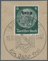 Dt. Besetzung II WK - Elsass: 1940, 6 Pfg. Hindenburg Medaillon Mit KOPFSTEHENDEM Aufdruck, Luxus-Br - Occupation 1938-45