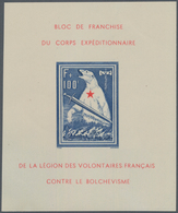 Dt. Besetzung II WK - Frankreich - Privatausgaben: Legionärsmarken: 1941. Frankreich. Eisbärblock, U - Occupazione 1938 – 45