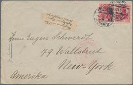 Zensurpost: 1915, Dt.Reich, 2 X 10 Pf Germania Auf Brief Von Frankfurt(Main), 4.10.15, Adressiert Na - Sonstige & Ohne Zuordnung