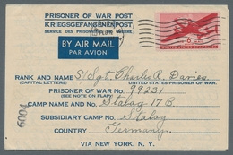 Kriegsgefangenen-Lagerpost: 1943-1945, Interessante Partie Von Sieben Kriegsgefangenen-Belegen Von U - Autres & Non Classés
