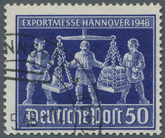 Alliierte Besetzung - Gemeinschaftsausgaben: 1948, Exportmesse Hannover 50 Pfennig Schwarzblauviolet - Altri & Non Classificati