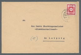 Sowjetische Zone - Ost-Sachsen: 1945, Ziffernausgabe 12 Pfennig Mit Postmeisterzähnung Auf Bedarfsbr - Otros & Sin Clasificación