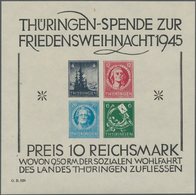Sowjetische Zone - Thüringen: 1945, Großer Weihnachtsblock, SONDERDRUCK OHNE DRUCHSTICH, Papier X In - Altri & Non Classificati