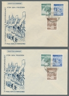 DDR: 1953, "Radfernfahrt" Komplett Je Mit ESTT Auf Zwei Blanko-FDC, Dabei Die 60 Pfg. Mit PLF I Bzw. - Sonstige & Ohne Zuordnung