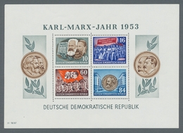 DDR: 1953, Karl-Marx Beide Blockpaare Tadellos Postfrisch, Mi. 400,- Euro. - Andere & Zonder Classificatie
