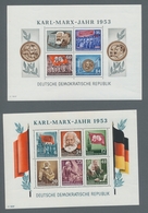 DDR: 1953, Beide Marx-Blocks Jeweils Gezähnt Und Geschnitten Postfrisch, Mi. 400,- Euro. - Otros & Sin Clasificación