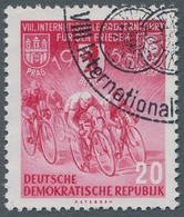 DDR: 1955, "20 Pfg. Radfernfahrt Mit Seltenem Wasserzeichen Y I", Sauber Mit SST Für Philat. Zwecke - Andere & Zonder Classificatie