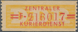 DDR - Dienstmarken B (Verwaltungspost A / Zentraler Kurierdienst): 1958, Wertstreifen Für Den ZKD, 2 - Andere & Zonder Classificatie