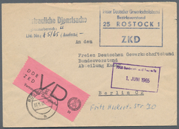 DDR - Dienstmarken D (Vertrauliche Dienstsachen): 1965, 20 Pfg. Schwarz Auf Hellilarosa In üblicher - Altri & Non Classificati