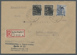 Berlin - SBZ-Bezirkshandstempel: 1948, Sieben Mit SBZ-Handstempelmarken Bezirk 3 Frankierte Belege I - Otros & Sin Clasificación