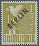 Berlin: 1948, "1 Mk. Schwarzaufdruck Mit Aufdruckabart VII", Postfrischer Wert In Tadelloser Erhaltu - Otros & Sin Clasificación