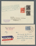 Berlin: 1948-54, Fünf Frankierte Flugbriefe In überwiegend Guter Erhaltung, Dabei U.a. Mi. 6 MiF Und - Sonstige & Ohne Zuordnung
