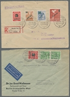 Berlin: 1949, "Grünaufdruck" Komplett Auf Satz-R-Brief Von BERLIN SW 1 15.9.49 Nach Schramberg. Dazu - Sonstige & Ohne Zuordnung