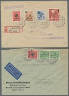 Berlin: 1949, "Grünaufdruck" Komplett Auf Satz-R-Brief Von BERLIN SW 1 15.9.49 Nach Schramberg. Dazu - Otros & Sin Clasificación