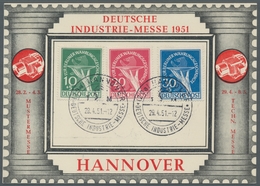Berlin: 1949, "Währungsgeschädigte" Komplett Mit SST "Hannovermesse" Auf Entsprechenden Offizieller - Andere & Zonder Classificatie