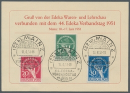 Berlin: 1949, Währungsgeschädigte" Komplett Mit Seltenerem SST MAINZ 44. EDEKA Verbandstag 10.6.51 A - Otros & Sin Clasificación