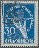 Berlin: 1949, 30 Pf Währungsgeschädigte Mit PLATTENFEHLER " Opferschale Mit Zusätzlichen Strich", Ge - Otros & Sin Clasificación
