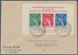 Berlin: 1949, "Währungesgeschädigten-Block Mit PLF 68 I Und 70 I" Mit Zweimal ESST Auf FDC In Tadell - Otros & Sin Clasificación