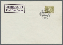 Berlin: 1954, "Bauten III" Komplett Auf Drei FDC In Tadelloser Erhaltung, Selten, Mi. 2150,--. - Otros & Sin Clasificación