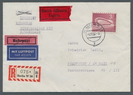 Berlin: 1958, "3 DM Kongresshalle", Sauber Mit BERLIN W 50 G -4.11.58 Auf Flug-Eil-R-Brief Nach Fran - Autres & Non Classés