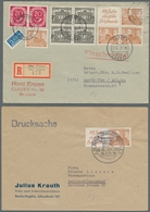 Berlin - Zusammendrucke: 1949, "Bauten I", Vier Portorichtig Frankierte Belege In Guter Erhaltung, D - Se-Tenant