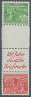 Berlin - Zusammendrucke: 1949, "10 Pfg. + Z + R 1 B + 20 Pfg. Bauten", Postfrischer Kehr-Zusammendru - Zusammendrucke