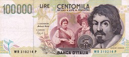 ITALY 100000 LIRE 1994 P-117a VF "free Shipping Via Registered Air Mail" - 100.000 Lire