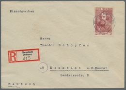 Französische Zone - Allgemeine Ausgabe: 1945, "1 Pfg. Bis 5 Mk. Wappen/Dichter", Sauber Gestempelt A - Andere & Zonder Classificatie