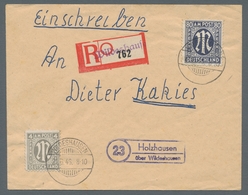Bizone: 1945, AM-Post Deutscher Druck 80 Pfennig (abgelöst Und Mit Falz Befestigt) Als Attraktive Mi - Sonstige & Ohne Zuordnung