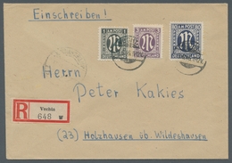 Bizone: 1945, AM-Post Deutscher Druck 80 Pfennig Als Attraktive Mischfrankatur Mit Zwei Weiteren AM- - Otros & Sin Clasificación