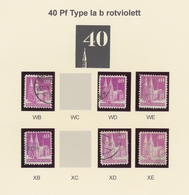 Bizone: 1948, Bauten-Spezialsammlung Von Etwa 120 Weit- Und Enggezähnten Werten Der 40 Pfennig Purpu - Autres & Non Classés