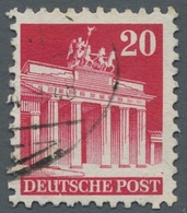 Bizone: 1948, 20 Pfennig Karminrot Weitgezähnt Mit Bahnpoststempelentwertung, Mit Wasserzeichen 1Z U - Otros & Sin Clasificación