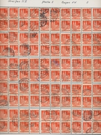 Bizone: 1948, Bauten 25 Pfennig Orangerot Weitgezähnt In Type III Aus Platte A. Partie Von über 1.40 - Otros & Sin Clasificación
