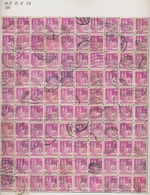 Bizone: 1948, Bauten 40 Pfennig Lilapurpur Bis Lebhaftpurpur Weitgezähnt In Type II. Partie Von 3200 - Other & Unclassified